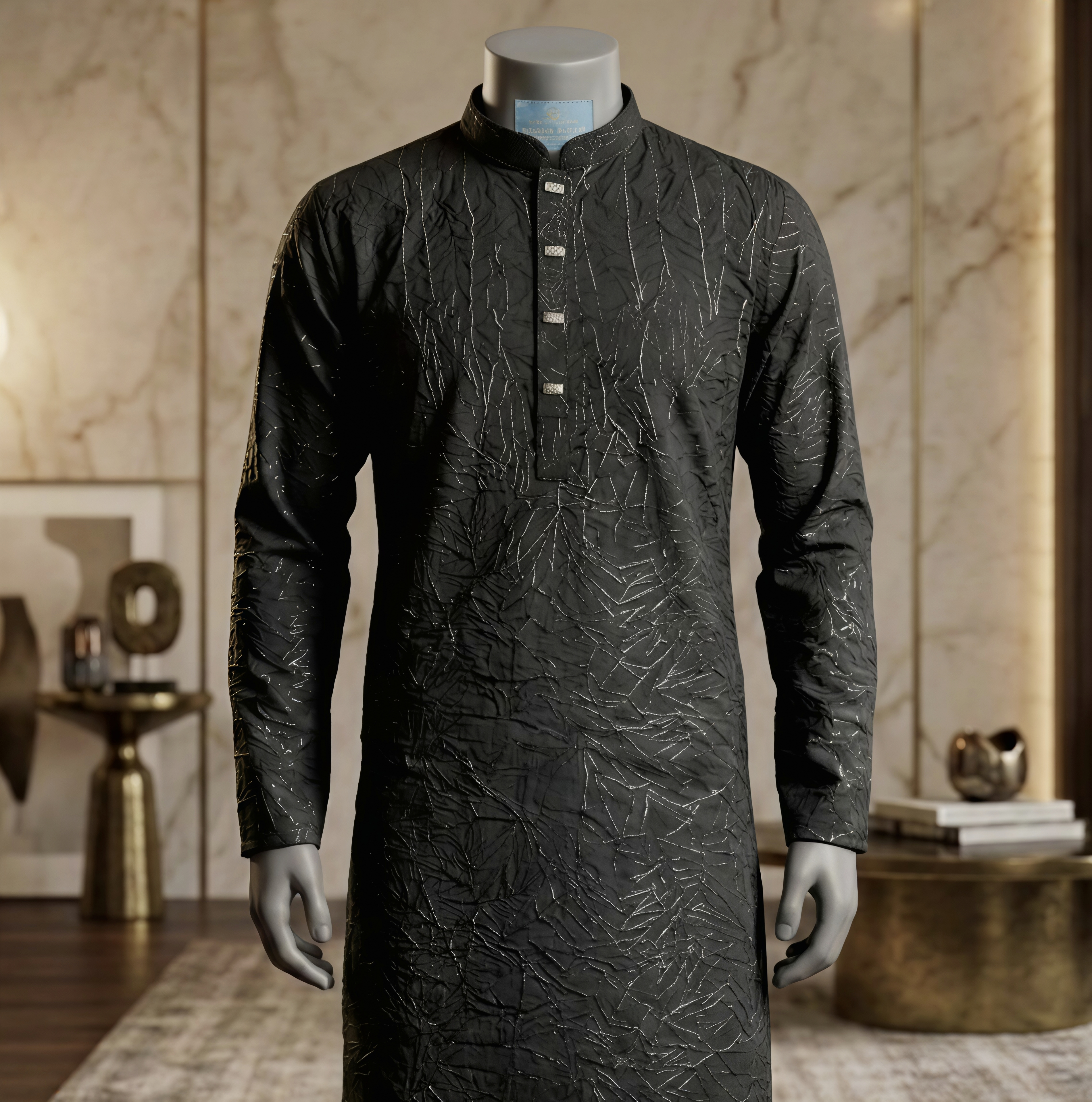Crush Fabric Black gold crush Code:-P0285