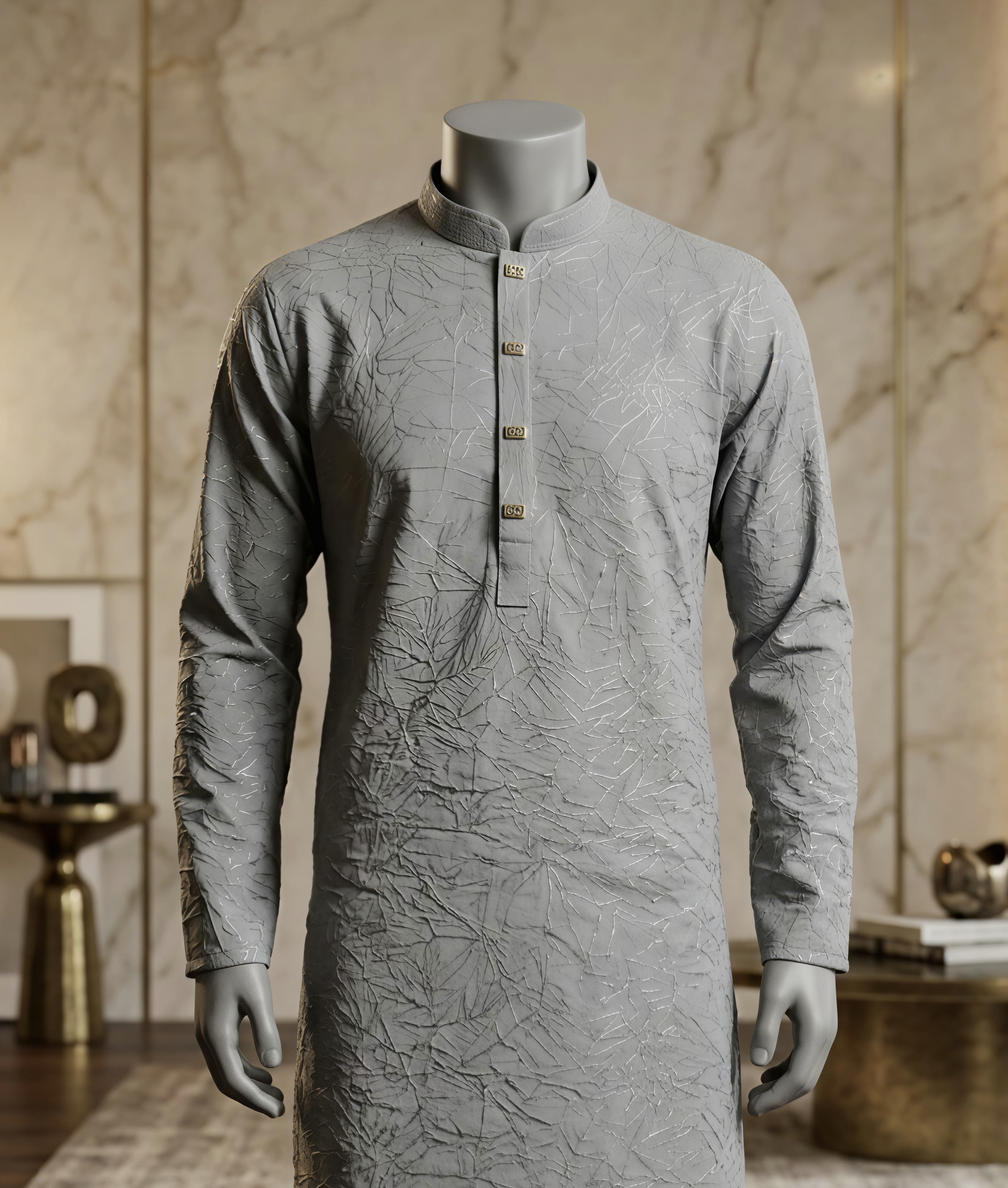 Crush Fabric Silver Crush Code:-P0286