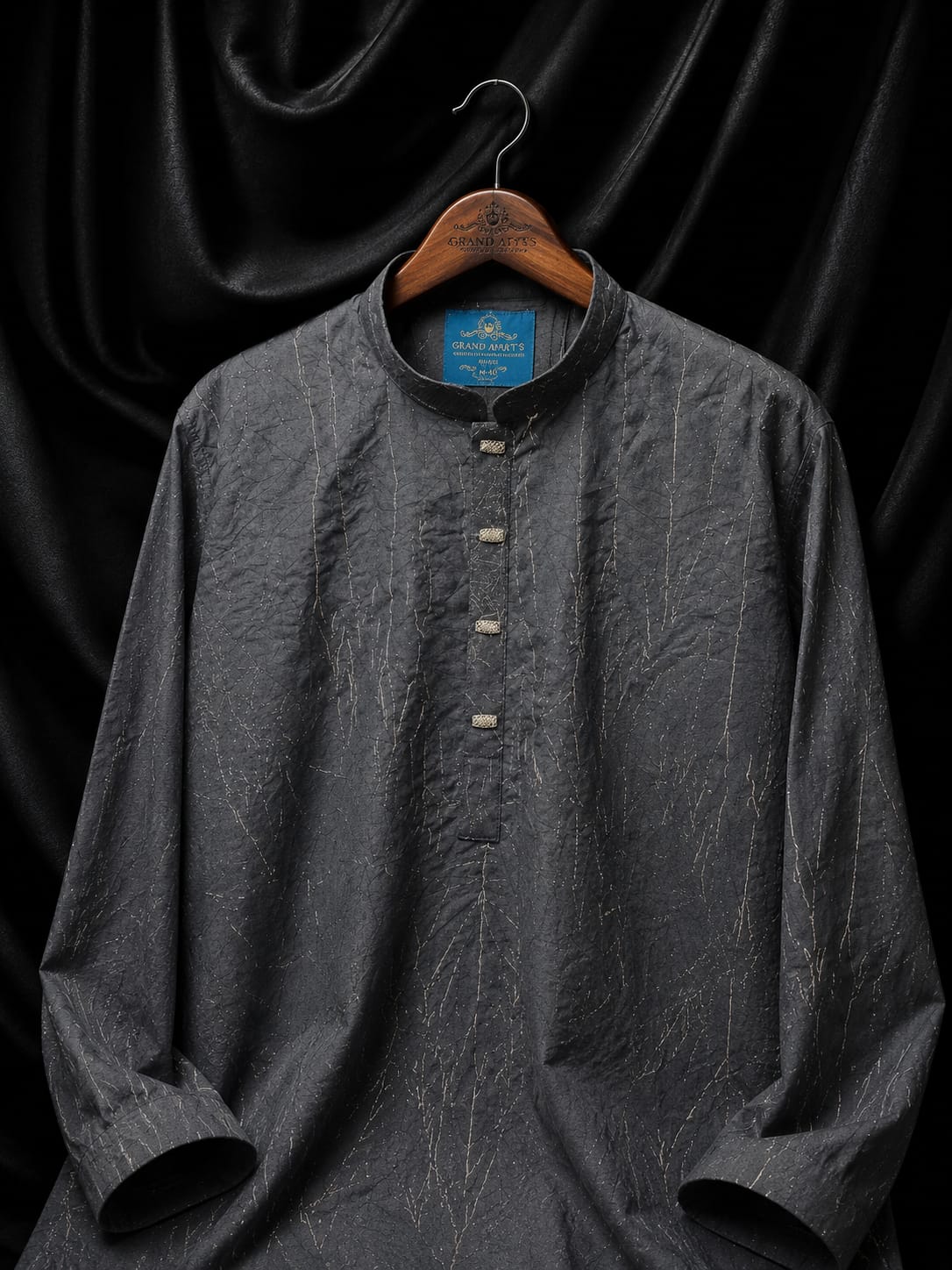 Crush Fabric Black gold crush Code: