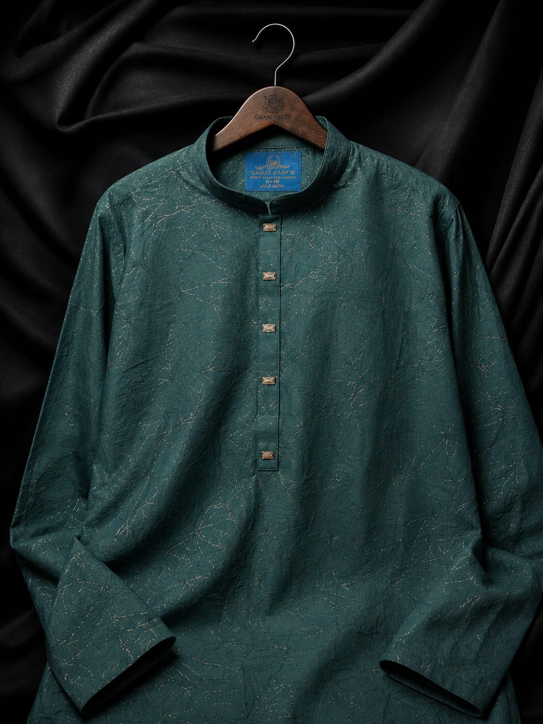 Crush Fabric Sea-Green Code:-